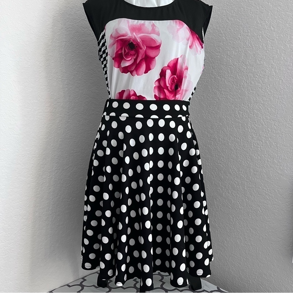 Urban Coco Black and White Polka Dot Skirt